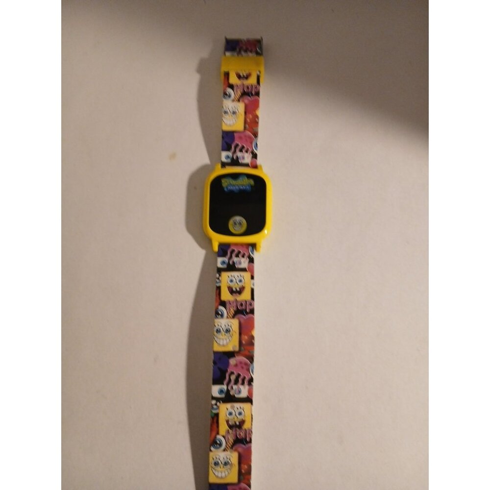 SpongeBob By Accutime Modern Touch Red LED Digital Quartz Watch